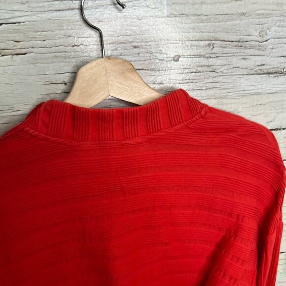 Anthropologie Maeve orange long  sleeve snap button size medium - Picture 5 of 8